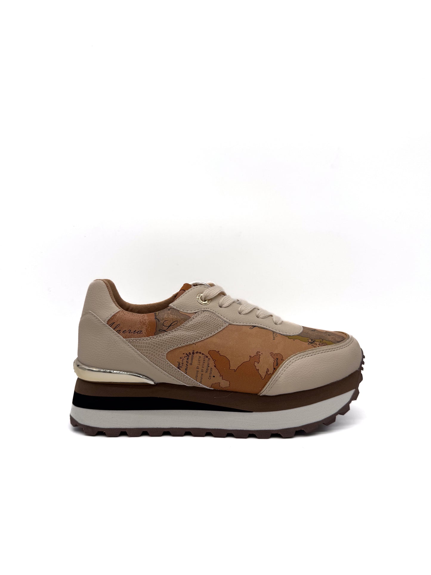 Sneaker platform Beige/Geo prima classe