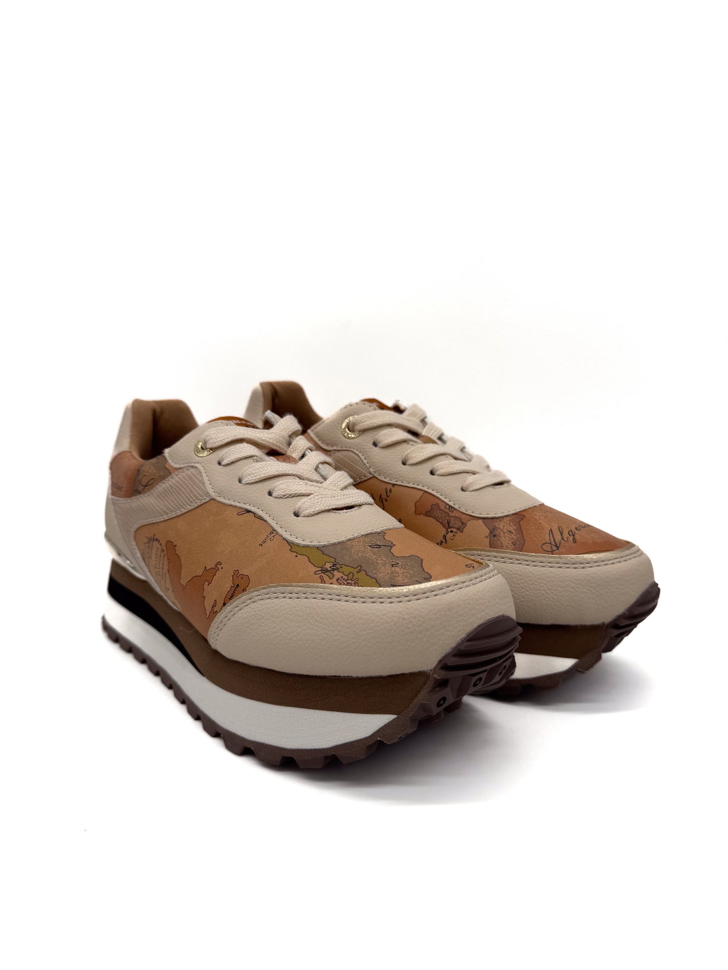 Sneaker platform Beige/Geo prima classe