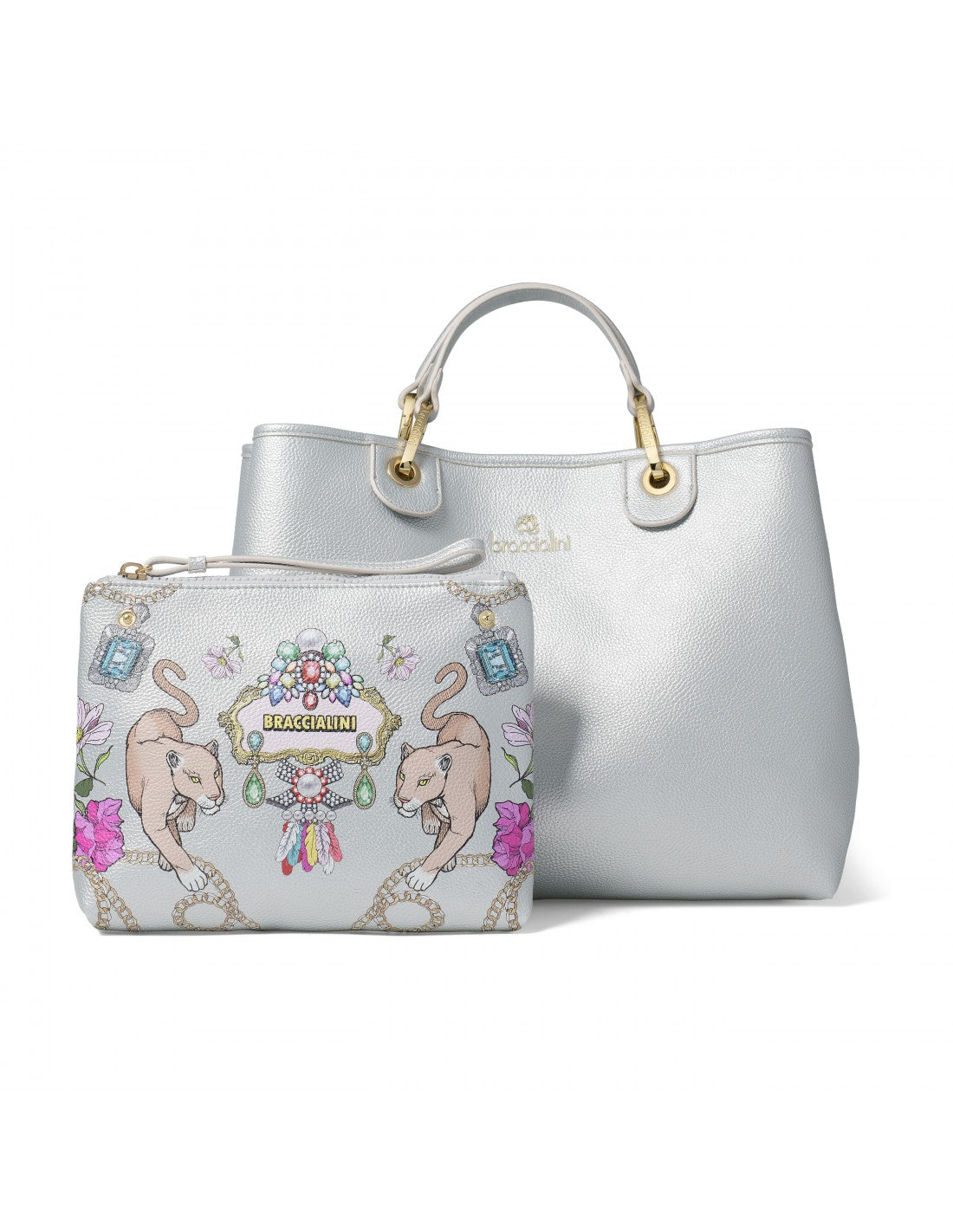 Borsa Beth Braccialini argento